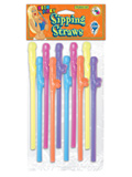 Neon Dicky Sipping Straws (10pc)