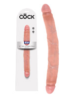 Double Dong - King Cock 12 inch Slim Peau claire
