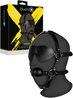 OUCH! Xtreme Blindfold Head Harness Solid Ball Gag