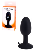 Roll Play Anal Plug Black - Small