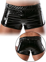 Vinyl Mini-shorts - Schwarz