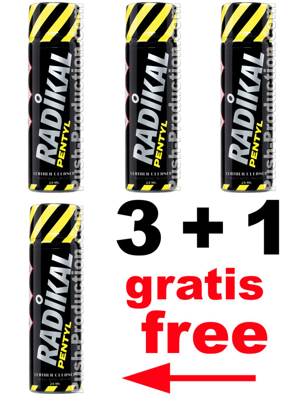 Poppers Radikal Pentyl tall 3+1 gratuit