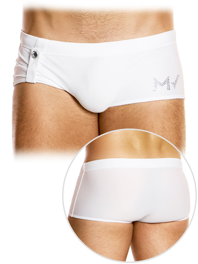 Diamonds Swim Brazil Cut Boxer - Blanc