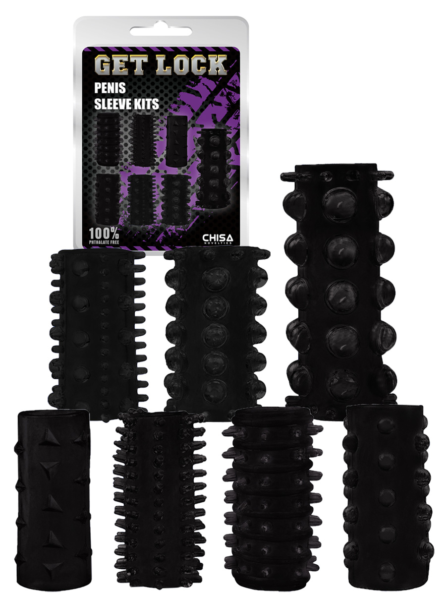 Kit de fourreaux � p�nis noirs