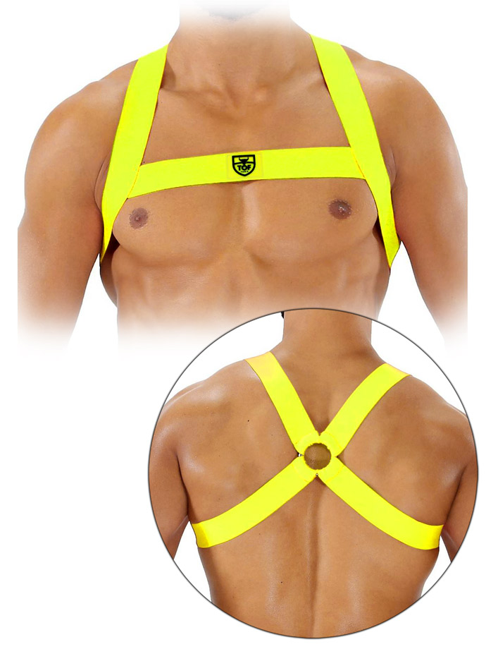 Harnais Fetish Elastic - Jaune n�on
