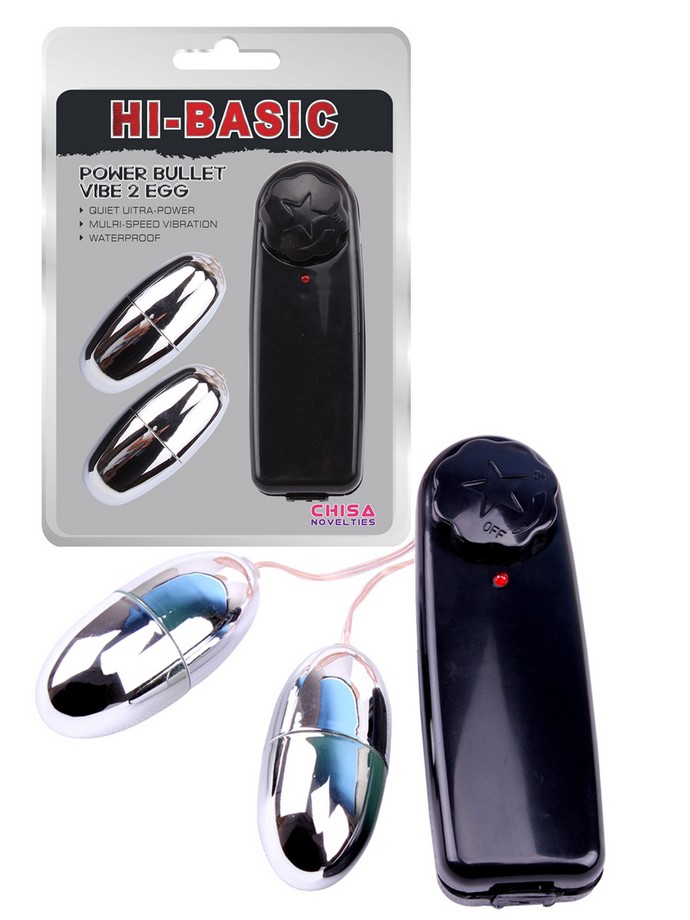 Power Bullet Vibrator with 2 Vibro-Eggs