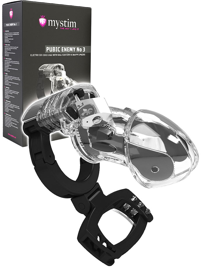 Mystim Pubic Enemy No 3 - Penisk�fig mit Ball Squeezer