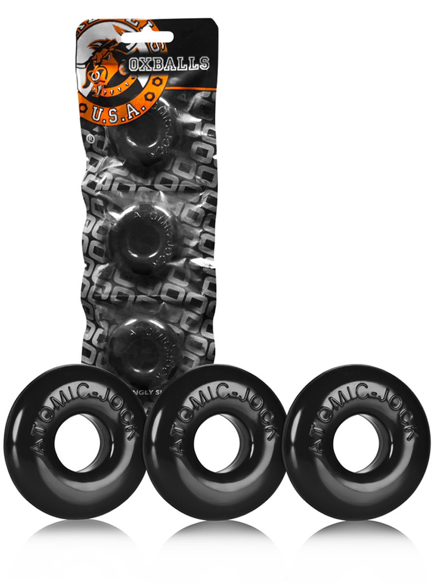 Pack de 3 cockrings noirs Ringer - Oxballs