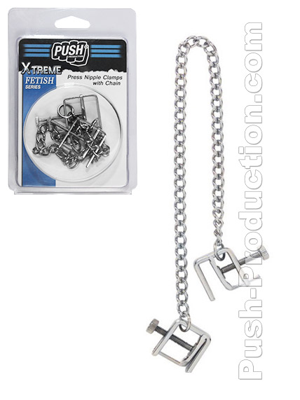 Push Xtreme Fetish - Press Nipple Clamps avec Chaine