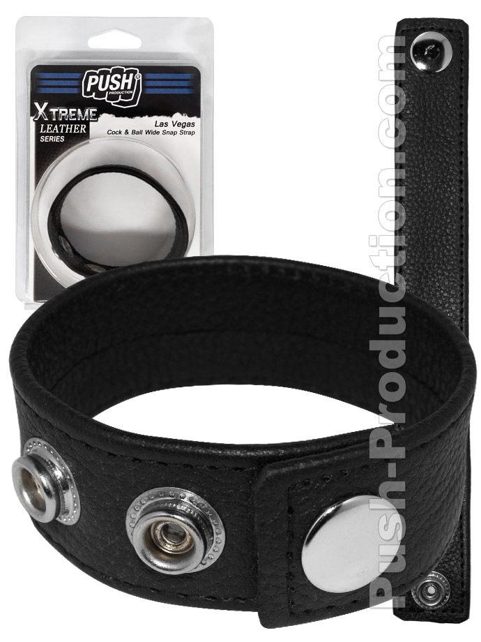 Push Xtreme Leather - Cock & Ball Strap Las Vegas Large
