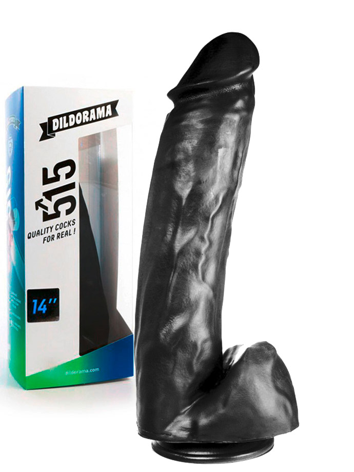 Gode de 35,6 cm (14 inch) noir � ventouse - Dildorama