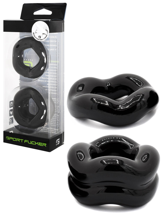 Sport Fucker Revolution Cockring Combo - Noir