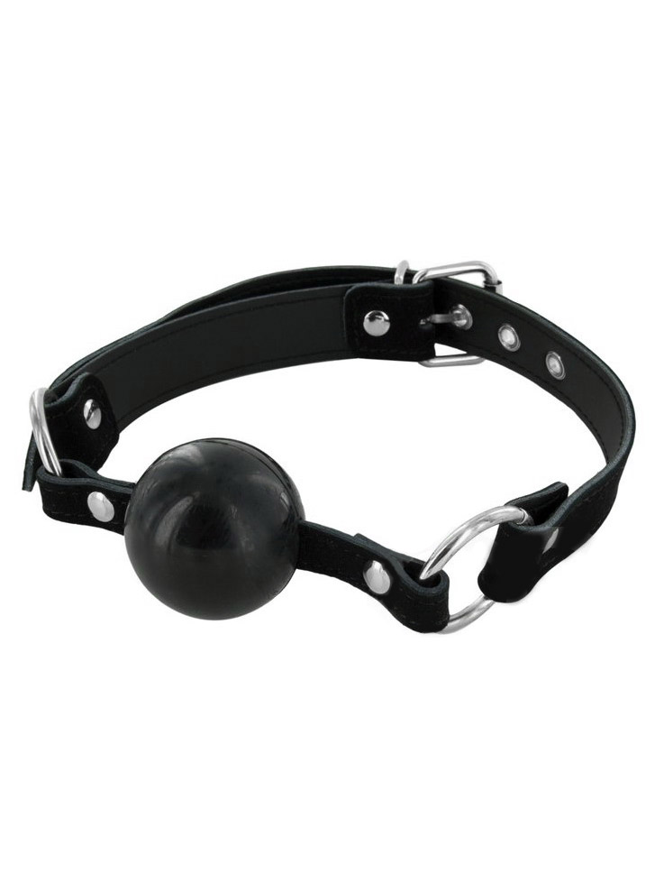Boule baillon avec des sangles en cuir