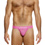 Striped Crochet Thong - Pink