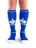 Fuck Party Socks with Pockets - Blue/white