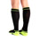 Gas Mask Party Socks with Pockets - Black/Neon yellow