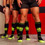 Gas Mask Party Socks with Pockets - Black/Neon yellow