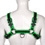 Club Echtleder Harness - Schwarz/Gr�n