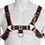 Genuine Leather BDSM Top Harness Black/Red
