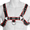 Echtledergeschirr BDSM Top Harness - Schwarz/Rot