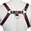 Echtledergeschirr BDSM Top Harness - Schwarz/Rot