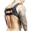DNGEON Top Cockring Harness - Grau