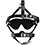 OUCH! Xtreme Blindfold Head Harness Solid Ball Gag