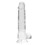 RealRock - Dildo 8 inch & Balls - Crystal Clear