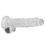 RealRock - Dildo 8 inch & Balls - Crystal Clear