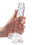 RealRock - Dildo 8 inch & Balls - Crystal Clear
