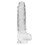 RealRock - Dildo 9 inch & Balls - Crystal Clear