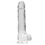 RealRock - Dildo 9 inch & Balls - Crystal Clear
